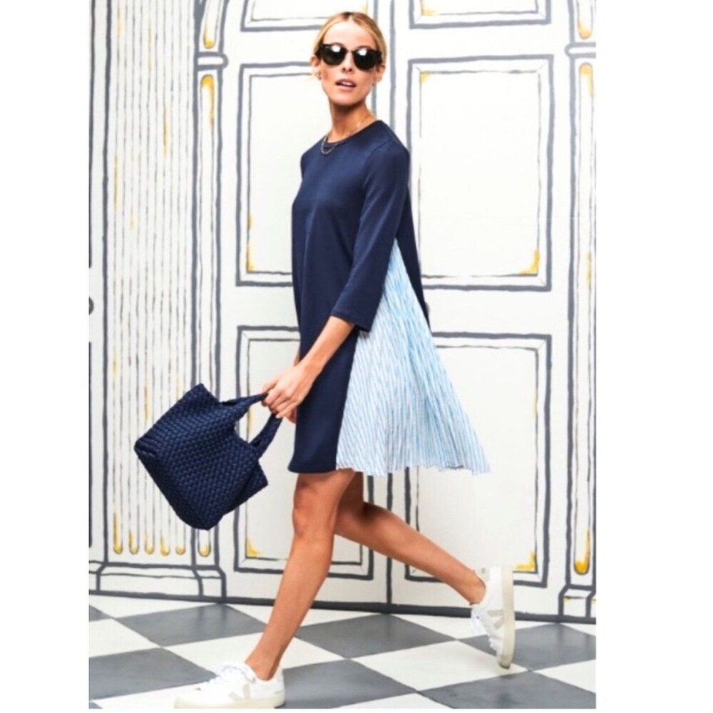 Pomander Place Devon Dress Blue Stripe Pleated Nautical Mini Dress Tuckernuck S